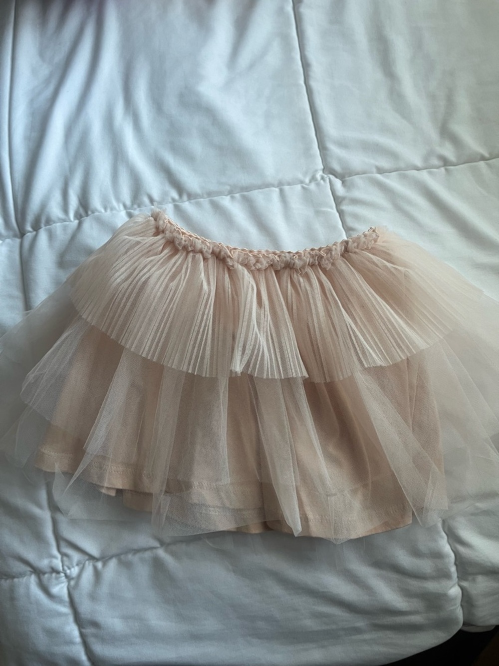 Zara Pale Pink Layered Tulle Skirt